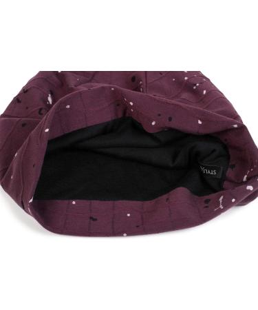Buy styleBREAKER Bordeaux-Violet Slouch Long Beanie Hat - Unisex with Color Splashes | International Shipping Available - Buy Online on GoSupps.com