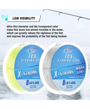 SF X-Strong Ice Fishing Line 3LB 330YD Clear Fluor Green Mono Line - Freshwater Fishing Wire - Buy Online on GoSupps.com