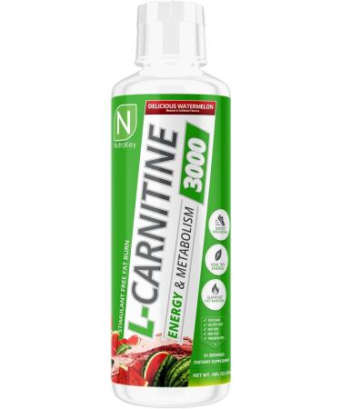 NutraKey L-Carnitine 3000mg No Sugar Gluten Free Turn Into Fuel (Delicious Watermelon) 31 Servings - Buy Online on GoSupps.com
