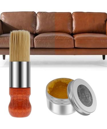 Furniture Salve with Brush | 120ml Multifunctional Leather Care Kit & Wood Conditioner for Home Furniture Cabinets & Antiques - Buy Online on GoSupps.com