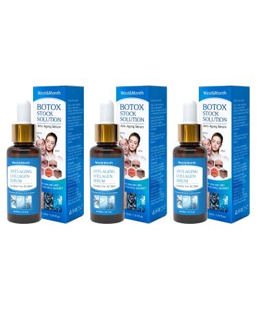 Jennifer Aniston Vitamin C Serum For Face Botox Anti Aging Serum/Botox Face Serum with Vitamin E Salicylic & Amino Acids Skin Brightening Serum Botox Facial Serum Reduce Fine Lines Wrinkles Plump Skin Pack of 3