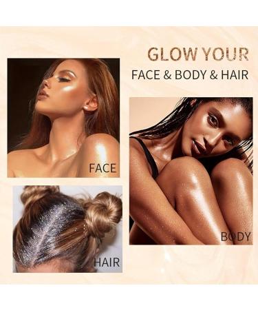 Buy Gold Glow Body Shimmer Oil Waterproof Glitter Dry Oil for Glowing Skin | Opphic - Buy Online on GoSupps.com