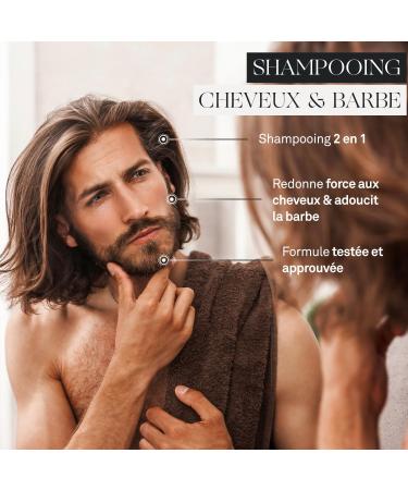 LUXEOL - Hair & Beard Shampoo - Strengthens Hair & Softens Beard - 2 in 1 Men's Shampoo Without Silicone or Sulfated Surfactants - Made in France - 200 ml - Buy Online on GoSupps.com