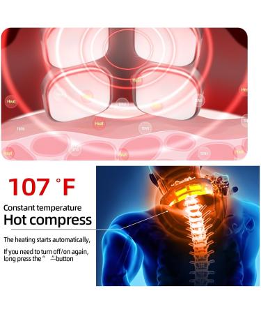 Intelligent Neck Massage Device with Heating - 6 Modes 9 Intensity Levels for Pain Relief | Shop Now for International Shipping - Buy Online on GoSupps.com