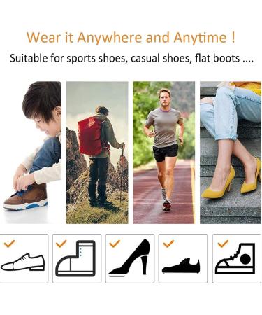 Invisible Height Increase Insoles - Soft Silicone Gel Heel Lift Cushions for Men & Women - 3.5 cm (1.37 Inch) Breathable Inserts - Buy Online on GoSupps.com