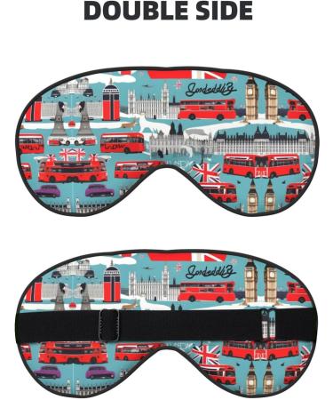 I Like London Print Sleep Eye Mask | Soft Eye Cover for Travel & Naps - Perfect for Women & Men - Buy Online on GoSupps.com