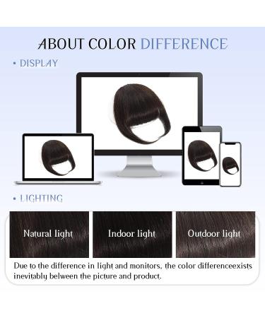 100% Human Hair Wispy Bangs - Clip in Easy French Extensions for Daily Wear-Dark Brown - Buy Online on GoSupps.com