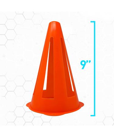 Franklin Sports Mini Soccer Cones - Flexible Orange Cones for Drills and Games - 9 Inches - Buy Online on GoSupps.com