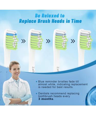 Zafuo Replacement Toothbrush Heads for Philips Sonicare Screw-on Toothbrushes Replacement Heads Compatible with Phillips Sonic Care E-Series Electric Toothbrushes (2 Pack) - Buy Online on GoSupps.com