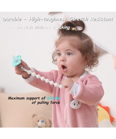 Seposeve Silicone Pacifier Clip 4 Pack - Pacifier Holder Leash for Baby Boys and Girls (2 Green + 2 White) - Buy Online on GoSupps.com