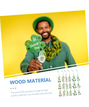 HOMSFOU 2 Sets Faceless Doll Wooden Sign Wooden Tags Irish Wooden Signs Wooden St. Patrick's Day Pendants - Buy Online on GoSupps.com