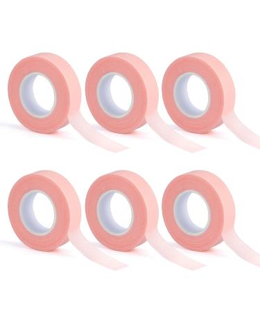 G2plus 6 roll eyelashes tape 60 yards pink tape eyelash extension band 0.5 inch eyelash isolations adhesive tape eyelash band for eyelashes lash extension eyelash extension tools