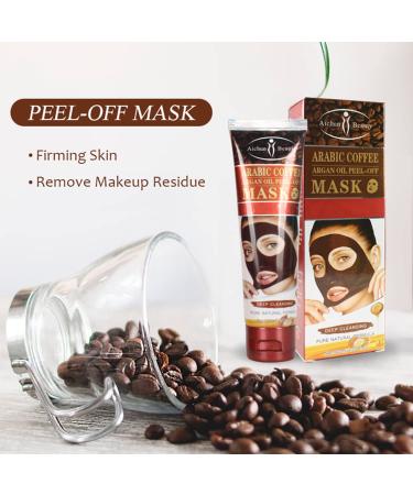 AICHUN BEAUTY Peel-Off Facial Mask | Deep Cleansing Oil & Dirt Pore Recovery | Vitamin A & E | Arabic Coffee Argan Oil | 120ml - Buy Online on GoSupps.com
