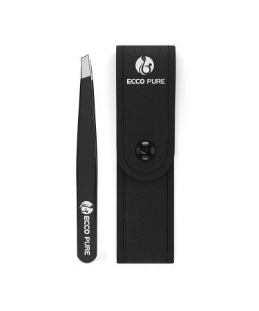 Slant Tip Tweezers For Women & Men - Stainless Steel Tweezer - Fine & Sharp Points - Premium-Grade Lab Precision (1 Pack)