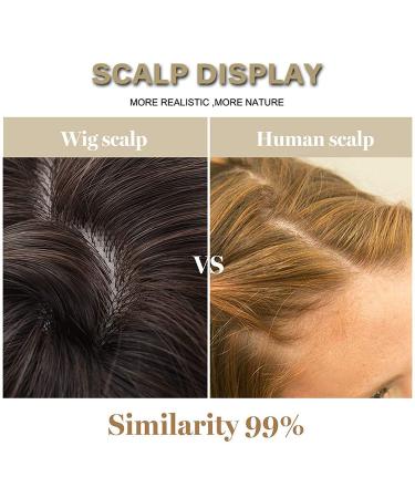 24 Inch Dark Brown Synthetic Wavy Wig for Women - Middle Part Body Wave Cosplay Wig - Buy Online on GoSupps.com