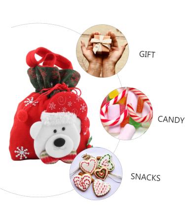 COLLBATH 1pc Christmas Bag Christmas Drawstring Bags Xmas Sacks Drawstring Bags Biscuit Bag 3d Cute - Buy Online on GoSupps.com