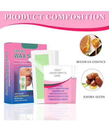 LINXINS 30 Pcs Hair Removal Wax Sticks Face Wax Strips Facial Wax Strips Portable and Convenient Wax Strips Face Are Used for Facial Eyebrows Upper Lips and Cheeks Gentle Hair Removal - Buy Online on GoSupps.com