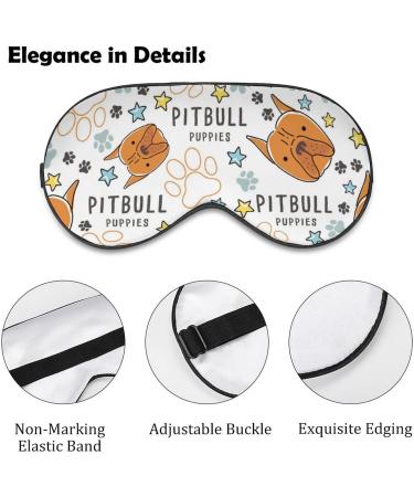 Pitbull Dog Breed Collection Sleep Mask Adjustable Women s Eye Shades with Elastic Strap Perfect for Travel & Relaxation - Buy Online on GoSupps.com