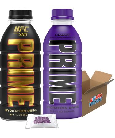Prime - UFC 300 500ml + Grape 500ml - Energy Hydration Drink Bundle Boxed Treatz