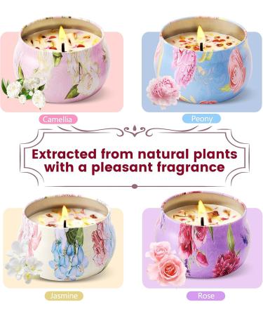 Women's Scented Candle Gift Set - 4-Piece Aromatherapy Candles for Christmas & Birthdays | Natural Soy Wax 120 Hours Long Lasting Stress Relief Fancy Design - Buy Online on GoSupps.com