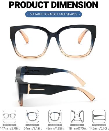 Buy SIPHEW Blue Light Filter Glasses - Stylish Computer Glasses for Eye Protection (Black & Brown No Prescription Needed) - International Shipping Available - Buy Online on GoSupps.com