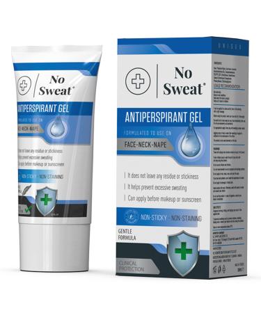 No Sweat Antiperspirant Gel 50 ML - Suitable Usage For Face-Neck-Nape Helps Prevent Excess Facial Sweating and Facial Shining-Suitable For Active Work and During Gym