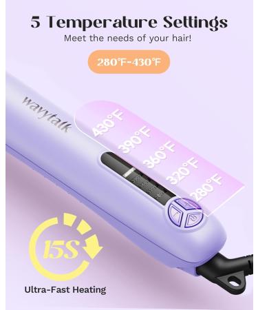 Wavytalk 1 Inch Rotating Curling Iron - Automatic Curler for Effortless Waves - Up to 430 - Purple - Buy Online on GoSupps.com