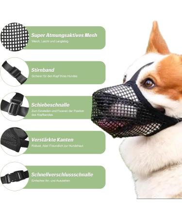 Professional Breathable Adjustable Dog Muzzle for Large & Medium Dogs | Prevent Bites Chewing & Barking - International Shipping - Buy Online on GoSupps.com