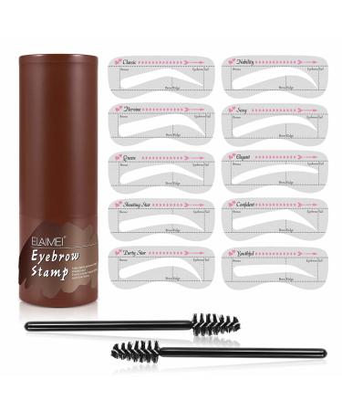 Eybrow stamp shaping kit eyebrow stamp waterproof brow stamp shaping kit eyebrows Definent with 10 reusable eyebrow templates eyes