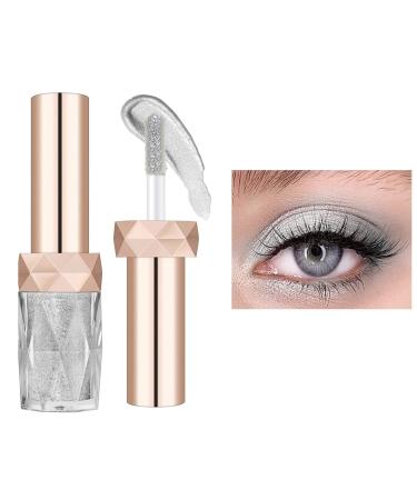 KDOWES Glitter Eyeshadow Easy to Remove Makeup and Drying  Waterproof Glitter Shimmer Sparkle Eye Stick  Long Lasting  Gift for Girls and Women(Diamond Silver)