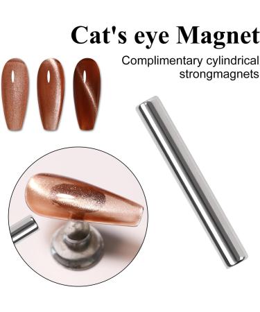 Imtiti Brown Gold Color Gel Nail Polish 15ML Holographic 9D Cat eyes Glitter Magnetic Gel Polish UV Gel Nail Polish with Magnetic Stick for Nail Salon Gold Brown - Buy Online on GoSupps.com