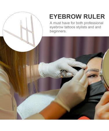 Angoily Eyebrow Scale Ruler Measuring Tool Eyebrow Measurement Tool Second Generation Gold Eyebrow Shape 16X4.5X0.6CM Silver - Buy Online on GoSupps.com