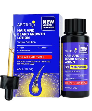ASDToTio Hair Growth Serum - With Biotin  Caffeine and Niacinamide Treatment for Hair Loss and Hair Regrowth-for Men & Women to Have Stronger Thicker Longer Hair-2 Ounces