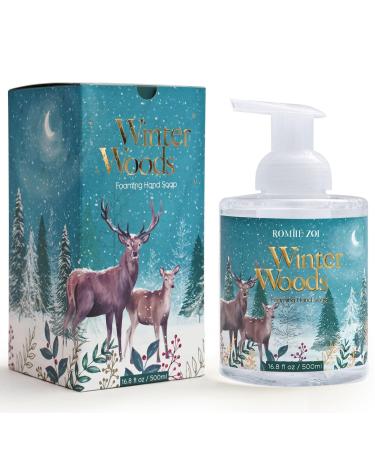 Christmas Foaming Hand Soap with Gift Box- Winter Woods Infused with Winter Pine Aroma - 500ml/ 16.8 fl. Oz
