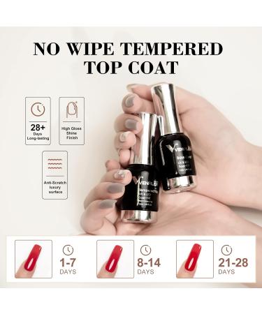 VENALISA 2 Pcs No Wipe Gel Top & Base Coat Set - Soak Off UV LED Nail Polish for DIY Manicure & Nail Art | International Shipping Available - Buy Online on GoSupps.com