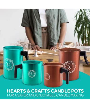 Hearts & Crafts 32oz Aluminum Pouring Pot for 2lb Wax - Copper Color | Perfect for Candle Making, Arts & Crafts - Buy Online on GoSupps.com
