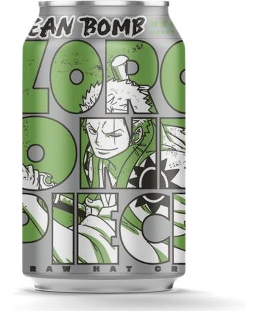 ONE PIECE x YHB Ocean Bomb 6 Assorted Flavours Sparkling Soda Water Drink 330ml - Straw Hat Crew: Law Luffy Nami Zoro Sanji Chopper (Pack of 6) - Buy Online on GoSupps.com