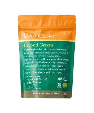 Udo's Choice Beyond Greens - Vegan Super Greens Powder with Barley Oats and Wheat - Rich in Antioxidants - Use in Smoothies or Baked Goods - 31 Servings - 255g 255 g (Pack of 1)