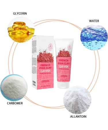 Pink Clay Mask - Face Masks Skincare for Women - Mud Mask for Pore Clearing - Mud Face Mask for Deep Cleansing Refining Pores - Reduce Acne & Dark Spots - Buy Online on GoSupps.com