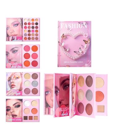 Palette de Maquillage pour Femmes - 43 Nuances Blush Highlighter Contour R sistant l'Eau Format Livre avec Highlighters et Fards Joues - Pour Femmes Filles D butantes Usage Quotidien Voyage Soir e