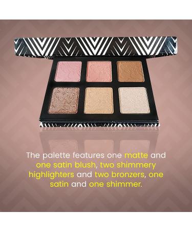 Ccolor Cosmetics Natural Glow Face Palette Set - Highlighter, Blush, Bronzer & Contour Kit for Dewy Look | Paraben-Free Makeup - Buy Online on GoSupps.com