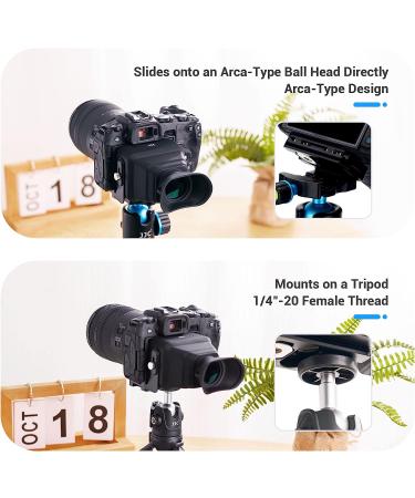 JJC Collapsible Camera LCD Viewfinder 3X Magnifier Sunshade Hood with Arca-Type Plate for Canon Nikon Sony - Buy Online on GoSupps.com
