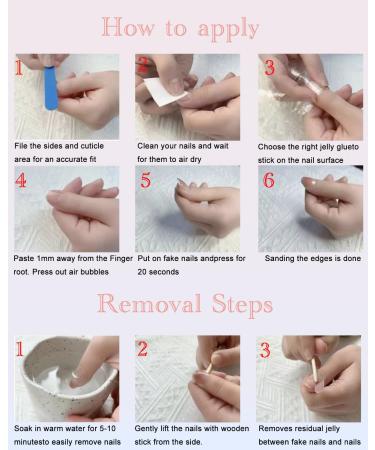 French Tip Press on Nails - Almond Medium Reusable Fake Nails - Full Cover Black Artificial Nails for Women - Buy Online on GoSupps.com