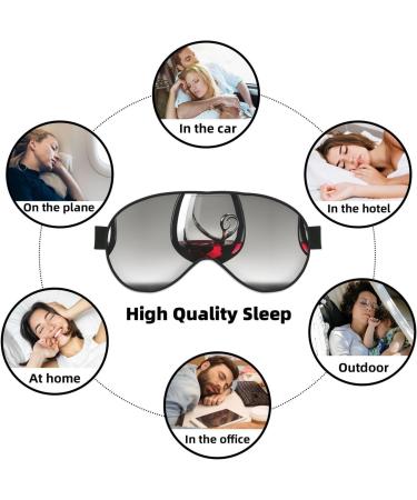 SSIMOO Wine Glass Sleep Mask - Adjustable Breathable Eye Mask for Comfortable Sleep | Fashionable Black Design - Buy Online on GoSupps.com