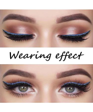 2-in-1 Reusable Eyeliner and Eyelash Stickers - 28 Pairs-B | Fake Lashes & Glitter Makeup - Buy Online on GoSupps.com