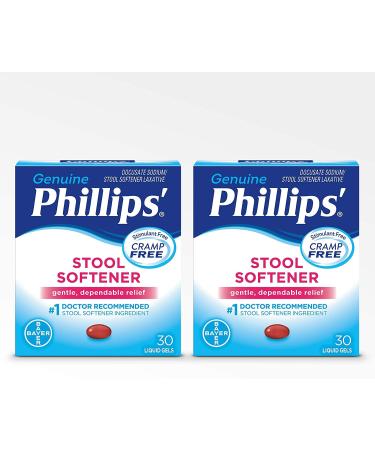 Phillips' Stool Softener Liquid Gels (30-Count Box Pack of 2) 30 Count (Pack of 2)