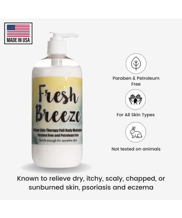 The Lotion Company 24 Hour Skin Therapy Lotion | Full Body Moisturizer, Paraben-Free, Made in USA | Fresh Breeze Fragrance w/ Aloe Vera - 16oz - Buy Online on GoSupps.com