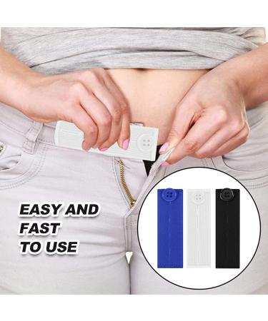9PCS Elastic Waist Extenders - Adjustable Button Extenders for Pants, Shorts, Jeans (Blue/Black/White) - Buy Online on GoSupps.com