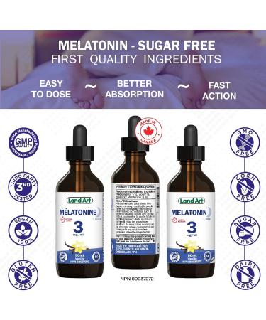 Liquid Melatonin Sleep Aid Maximum Absorption - Great Taste - Vegan GMO-Free - Gluten Free Sugar Free- Made in Canada - 2 Pack - (2x50 ml) 50 ml (Pack of 2) - Buy Online on GoSupps.com