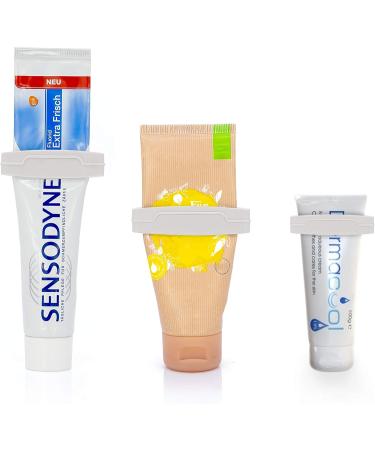 Mygadget 3x Tubes Squeezer Set Universal Tube Expressor for Toothpaste Creams and Cosmetics White Press Tube Squeezer - Buy Online on GoSupps.com
